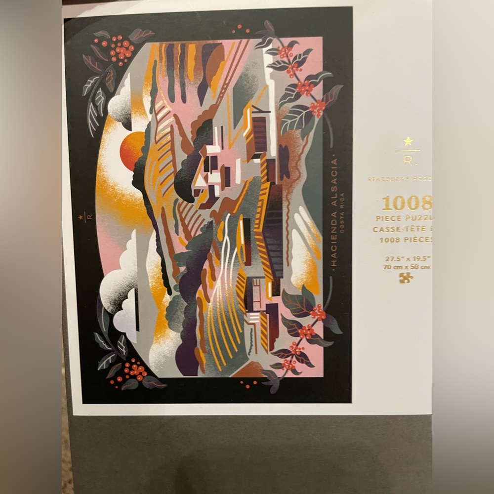 Starbucks Reserve puzzle Costa Rica coffee Alsacia Coffee card puzzle